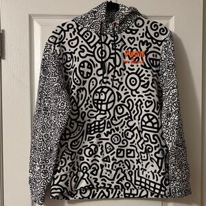 Puma X Mr. Doodle Black White Graffiti Hoodie All Over Print